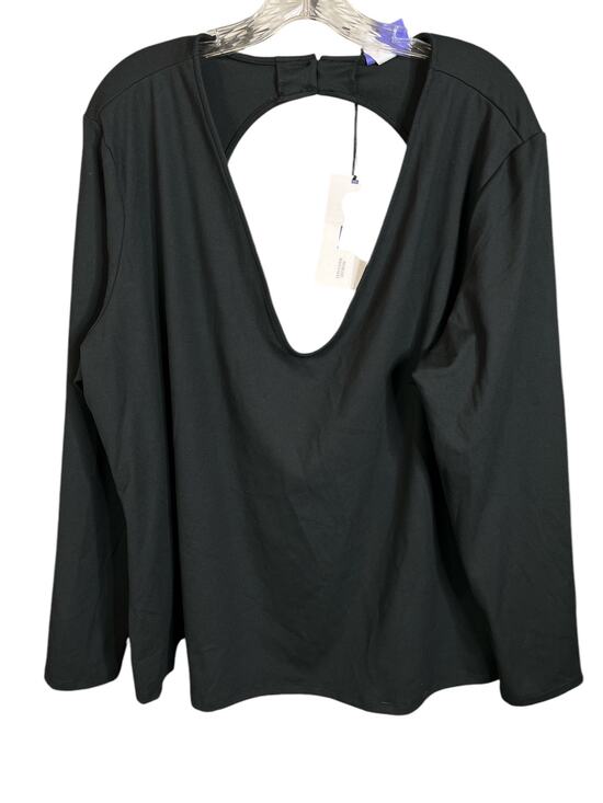 Future Collective Tops - Future Collective Open Back Black V-Neck Shirt Size 2X